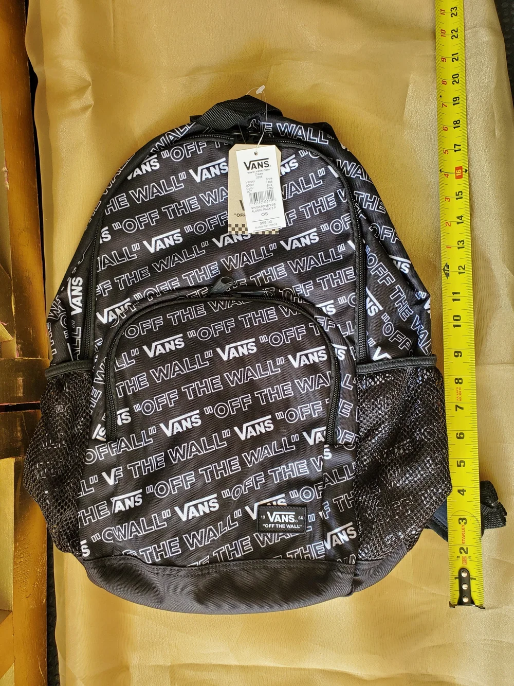 Vans Black White 'Off The Wall' Logo Backpack